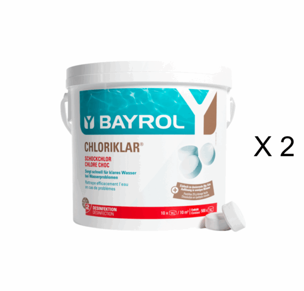 Chloriklar - Cloro de choque en pastillas de Bayrol - 2 unidades